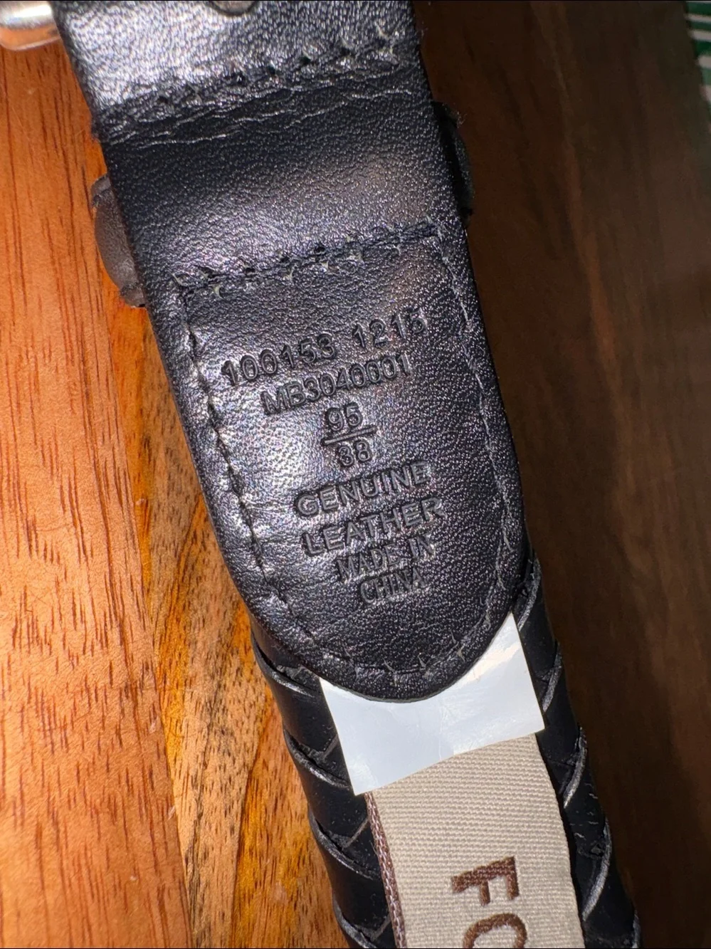 Vintage Fossil Black Braided Leather Belt. Silver Buckle Men’s Size 38